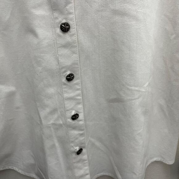 Roughrider By Circle T Western American Flag Long Sleeve Blouse Size Large - Picture 4 of 8